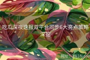 吃瓜深夜速报双平台同步6大亮点策略深挖